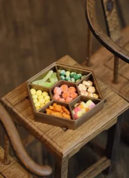 Bjd Doll Full Set Miniature Dried Fruit Chinese New Year Snack Box Orange Slices Red Dates Goji Berries Doll House Accessories