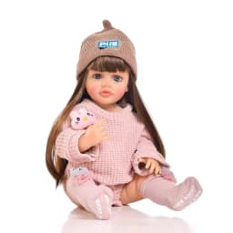 Doll Clothes for 55cm Baby Doll 22inch Doll's Clothing Sweater Dress Overall DIY Toy Outfit Set for Reborn Dolls Accessories