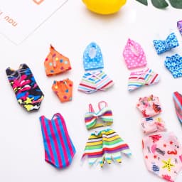 Lovely Doll Swimsuits Dollhouse Swimwear Toys Clothes Miniature Bathing Bikini Beach Outfits Play House Swimming Accessories