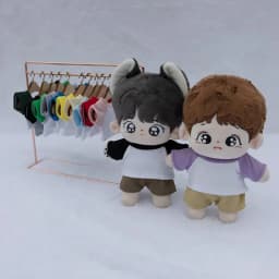 New 10/15/20cm Cotton Doll Clothes Baby Clothes Contrasting Color Patchwork Raglan Sleeves T-shirt Doll Base Shirt