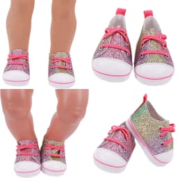 7 Cm Lace-up Sneakers Doll Clothes Shoes Accessories For 18 inch American Doll 43 Cm Baby Doll Generation Dolls Shoes,Gifts