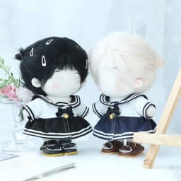 Doll Clothes For 20cm Sailor Suit Dress Knotbow Bell Jk Skirt Toy Accessories Changing Dressing Game Playing Dolls Accessories