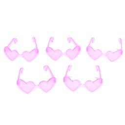 10Pcs Dolls Accessories Mini Plastic Heart Shape Glasses For Dolls 1/6 Doll Eyes Sunglasses Doll House Kids Toy Party Glasses