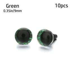 10pcs 9/12/14/16mm Glitter Crystal Eyes Dolls DIY Crafts Plastic Safety Glitter Crystal Bear Animal Puppet Stuffed Toys Parts