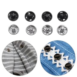 10/24PCS Tiny Metal Buckle Invisible Snap Mini Buttons Buckles for DIY Doll Clothes for 1/6 Doll Clothing Sewing Accessories