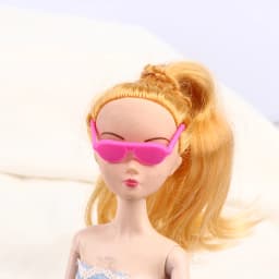 10pcs/pack Dollhouse Accessories Fashion Black Fashionable Doll Glasses For Doll Girls 3.2*3*1.1cm