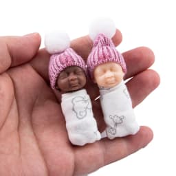 Dollhouse Miniature Simulation Baby Newborn Pvc Ornament Handle Toy Finger Doll Real Clothes Random