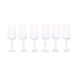 6Pcs 1/12 Dollhouse Miniature Wine Glass Mini Goblet Cup Toy for ob11 bjd Blythe Decoration Doll House Accessories