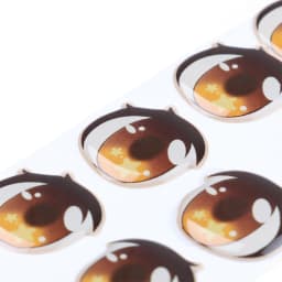 5 Pair Colorful Cute Boys Girls Doll Eyes Accessories Crystal Cartoon Eyes Stickers Anime Figurine Face Organ Paster Decals