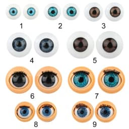 Doll Eye Accessories Doll Eyechips Doll Rolling Eyeballs DIY Doll Eyes Simulation Active Eyeball with Eyelashes