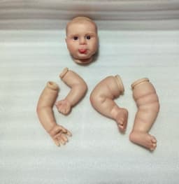 NPK 19inch Finished Reborn Sebby Doll Size Already Painted Kits Very Lifelike Baby with Cloth body Many Details Veins