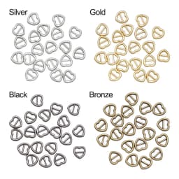 Newest 20/40pcs 4mm Mini Ultra-small Tri-glide Buckle Belt Heart Shaped Buckle Doll Bag Buckles Diy BDoll