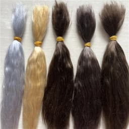 Different Colors Handrooted Reborn Doll Mohair Golden Brown Coffee Colors BJD 1/12 OB11 Dolls Mohair Wigs Hair Accessory