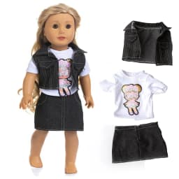 18 Inch Girl Doll Clothes Red Winter Coat Toys Doll Outfits Baby Girl Birthday Gifts
