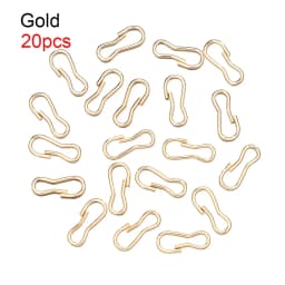 20pcs 9mm Doll Buckle Keychain Clips Baby Dolls Connecting Metal Mini Doll Bag Chain Buckles Accessories Dolls Sewing Accessorie