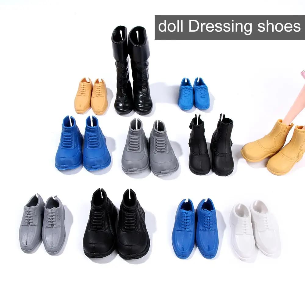 Multistyles Fashion 1/6 Male Dolls Decors Parts Doll Shoes Prince Males Kids DIY Dressing Boots Sandals