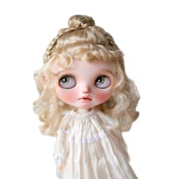 Blythes Doll Wig Suitable for 1/6 9-10in Size Fashionable New Mohair Styling Wool Wig Retro Palace Style Women's Brown Powder