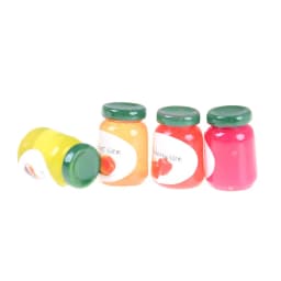 4Pcs 1:12 Dollhouse Miniatures Jams Bottles Model Kicthen Food Accessories For Doll House Decor Kids Pretend Play Toys Gift