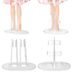 5pcs Transparent Doll Stand Display Holder Plastic Dolls Stands Doll Accessories Doll Support Leg Holders