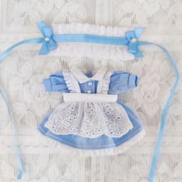 OB11 Doll Clothes Suit Cute Lace Maid Dress Apron Headband Set Blue Pink Black 1/11Bjd Dolls Princess Dresses Dolls Accessories