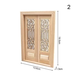Cute Wooden Frame and Glass Plate Doll House DIY Double Window 1/12 Dollhouse Miniature Accessories Furniture Toys