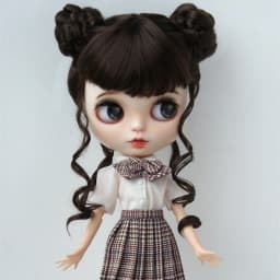 JD729 8-9inch 9-10inch Chinese Twin Buns Synthetic Mohair BJD Wigs 1/3 SD DOD Bltythes Doll Accessories
