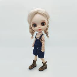 Ob22 Doll Dark Blue Suspender Pants With Pockets For Blythes Ymy Licca Azones Ob24 Ob27 Fr Doll
