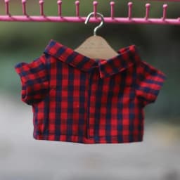 15/20CM Cotton Doll Clothes Fashion Tops Lapel Pure Color Shirt Stripe Lattice Blouse For EXO Idol Dolls Plush Toys Clothing