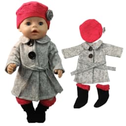 New Born Baby Doll Clothes Hooded Sweater for 18" Girl Doll Jacket Toys Doll Outfits