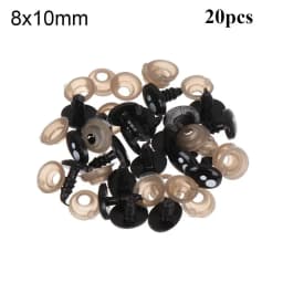 20/40Pcs Oval Black Eyes For Toys Cartoon Safety Eyes For Dolls Making Animal Amigurumi Bear Craft Accessories