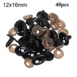 20/40Pcs Oval Black Eyes For Toys Cartoon Safety Eyes For Dolls Making Animal Amigurumi Bear Craft Accessories