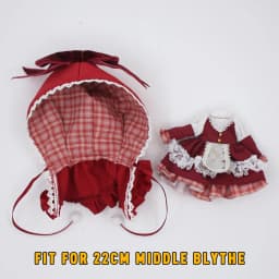 DBS Middie Blythe doll clothes Youth cute suit Little Red Hat suit Suitable for 20 cm joint body wear