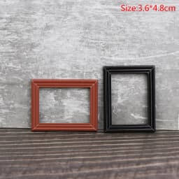 3.6*4.8CM 1/12 Retro Photo Frames Mirror Dollhouse Miniature Accessories Frames Photo Border Picture Frame Model Decor
