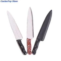 1:12 Dollhouse Miniatures Metal Knife Model Mini Kitchen Accessories Toys