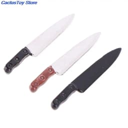 1:12 Dollhouse Miniatures Metal Knife Model Mini Kitchen Accessories Toys
