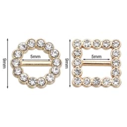 4 colors Stuffed Toys Diy Dolls Buckles Tri-glide Diamond Buckle Doll Bags Accessories Round/Square Belt Buttons