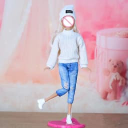 Doll's Clothing for 30cm Doll Fashionable Suit Wool Sweater Hat Pants Clothes Toy Accessories