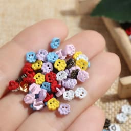 20pcs Mini Buttons DIY Doll Clothes Metal Buckle Bear Foot Style Buckles for 1/6 Doll Clothing Sewing Accessories Holes Buttons