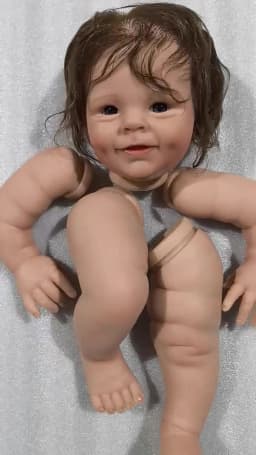NPK 22inch Reborn Doll kit Shaya Popular Sweet Face painted Doll kit Unfinished Doll parts with Hand Root Hair