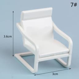 1:20 Dollhouse Miniature Furniture Chair Sofa Stool Model Doll House Decor Toy