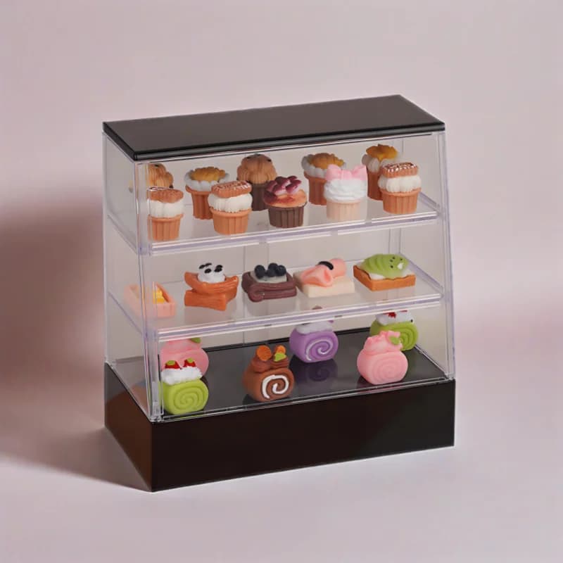 1Pcs 13*6.6CM Miniature Cake Store Decoration Bakery Stand Display Food Model Play House For Girl Gift Kitchen Toy