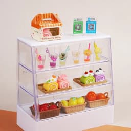 1Pcs 13*6.6CM Miniature Cake Store Decoration Bakery Stand Display Food Model Play House For Girl Gift Kitchen Toy