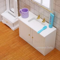 Dollhouse Mini Simulation Kitchen Bathroom Furniture Model Toys for 1:12 DollHouse Decoration Miniature Accessories