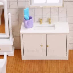 Dollhouse Mini Simulation Kitchen Bathroom Furniture Model Toys for 1:12 DollHouse Decoration Miniature Accessories
