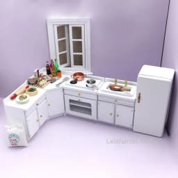 Dollhouse Mini Simulation Kitchen Bathroom Furniture Model Toys for 1:12 DollHouse Decoration Miniature Accessories