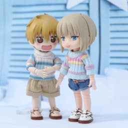 Ob11 Doll Clothes 1/12 Bjd Clothes Cute Rainbow Short Sleeve Sweater Shorts for Obitsu 11 Gsc Molly YMY DDF Doll Accessories