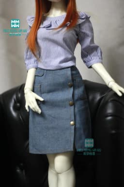 BJD Clothes 58-60cm 1/3 BJD SD DD Moving Ball Joint Doll Accessories Fashion Denim Skirts Toys Gift