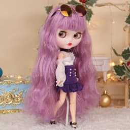 Outfits For ICY DBS Blyth Doll Rock Bunny Idol Dress With Glasses Fashion Suit 1/6 BJD Ob24 Cosplay Anime Girl