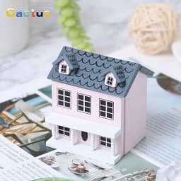 1:12 Dollhouse Miniature Wooden Little House Model Lovely Villa Doll House Decor