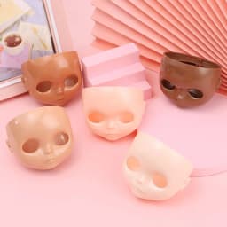 1PC 1/6 Blyth DIY Doll Factory Dolls Faceplate With Backplate 30cm Plastic Blyth No Makeup Face and Screw Toys Accessories